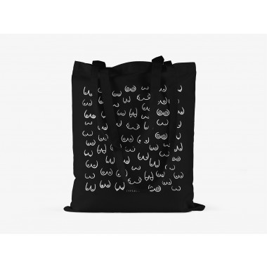 typealive / Baumwolltasche / Busenfreunde / Schwarz