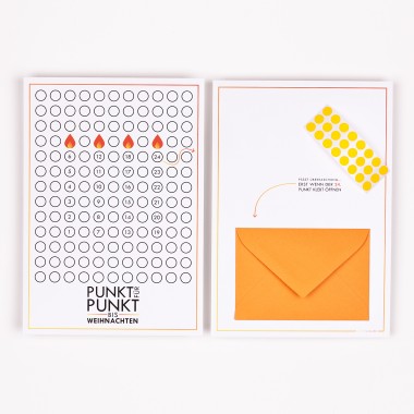 TYPOP Adventskalenderkarte "Kerzen" inkl. Umschlag, Minikarte + Umschlag und Klebepunkte
