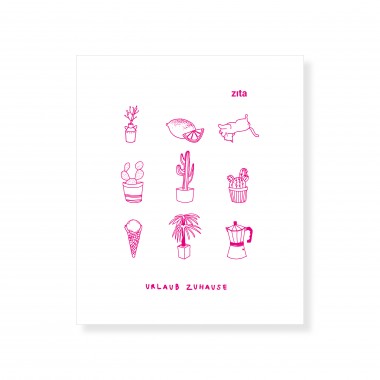 zita products - ULLA Geschirrtuch pink