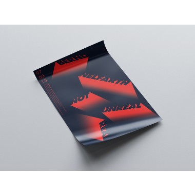 hinzkunst Plakat „Not unreal real“ DIN A1