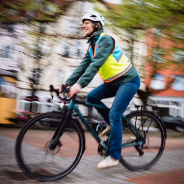 Fahrrad Warnweste blau/gelb - antoniaberndt