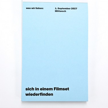 »was wir lieben 2027« Notizkalender für 2027 mit Liebeserklärungen an den Alltag. Von Verlag Hermann Schmidt.