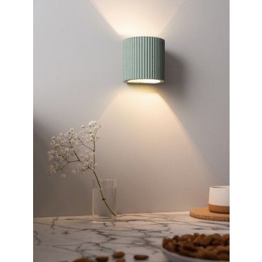 Wandlampe up and down – plissiert und farbenfroh [S6] 