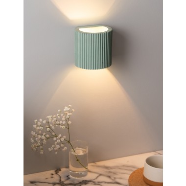 Wandlampe up and down – plissiert und farbenfroh [S6] 