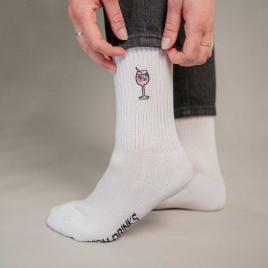 Wildberry Spritz | Bestickte Bio Baumwoll Socken | Fashion Drinks