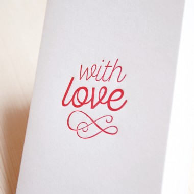 finicrafts with love Letterpress-Klappkarte mit Umschlag
