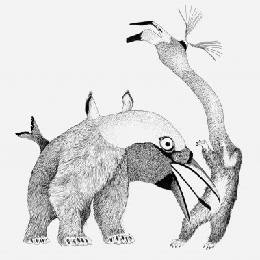 Anka Büchler Das Liebesspiel der Wolpertinger limitierte Siebdruckserie, Motiv 2