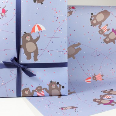 Bow & Hummingbird Geschenkpapier "Circus Bears"