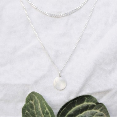 zweireihige Kette mit Anhänger - Sterlingsilber - SchmuckvonVreni