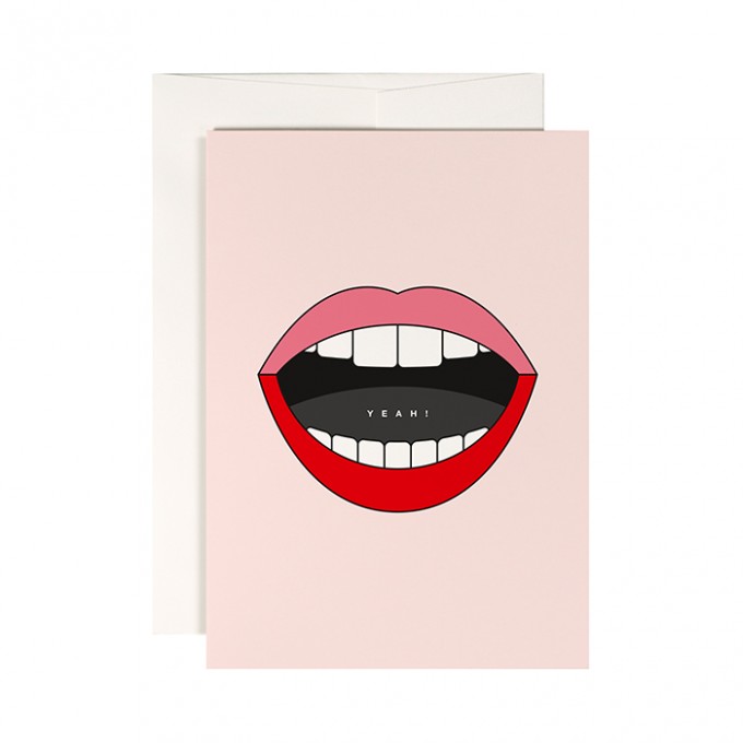 redfries happy lips – Klappkarte DIN A6 mit Umschlag redfries happy lips – Klappkarte DIN A6 mit Umschlag