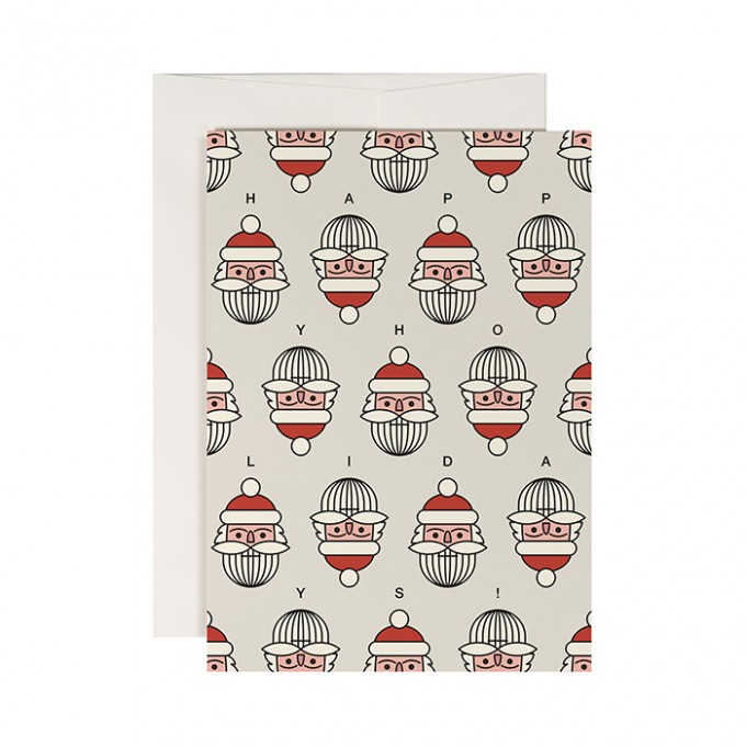 redfries claus polka – 4 Stück Weihnachtskarten