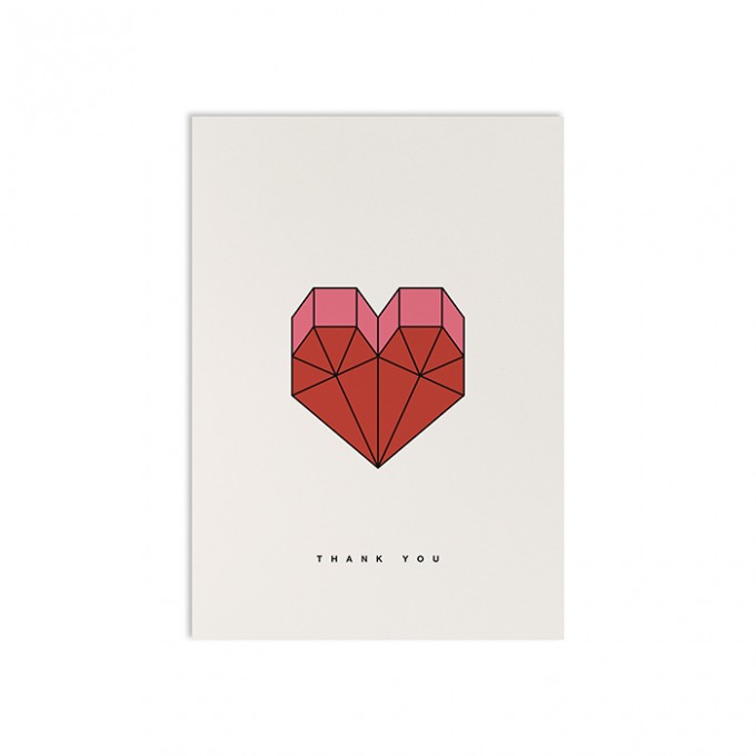 redfries geometric heart – Postkarte DIN A6 redfries geometric heart – Postkarte DIN A6
