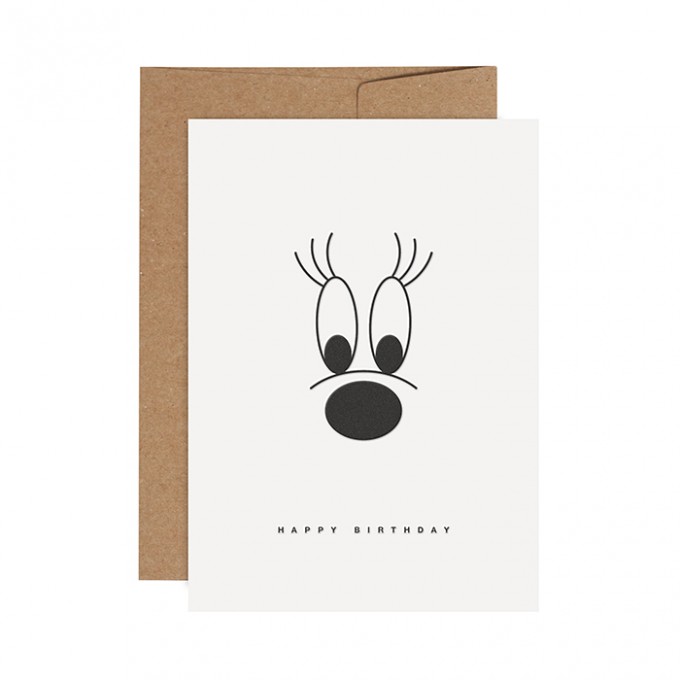 redfries big lashes – Letterpress-Klappkarte DIN A6 mit Umschlag redfries big lashes – Letterpress-Klappkarte DIN A6 mit Umschlag