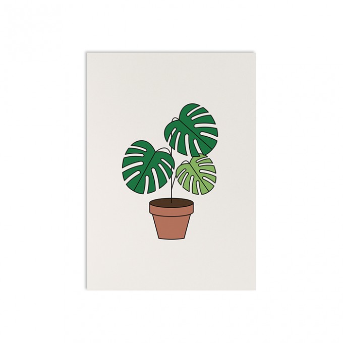 redfries la monstera – Postkarte DIN A6 redfries la monstera – Postkarte DIN A6