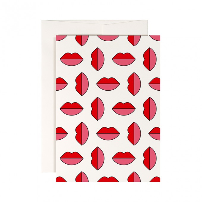 redfries lipstick jungle – Klappkarte DIN A6 mit Umschlag