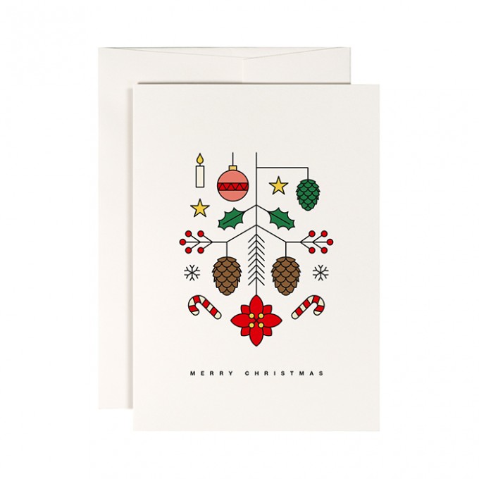 redfries christmas blossom – 4 Stück Weihnachtskarten