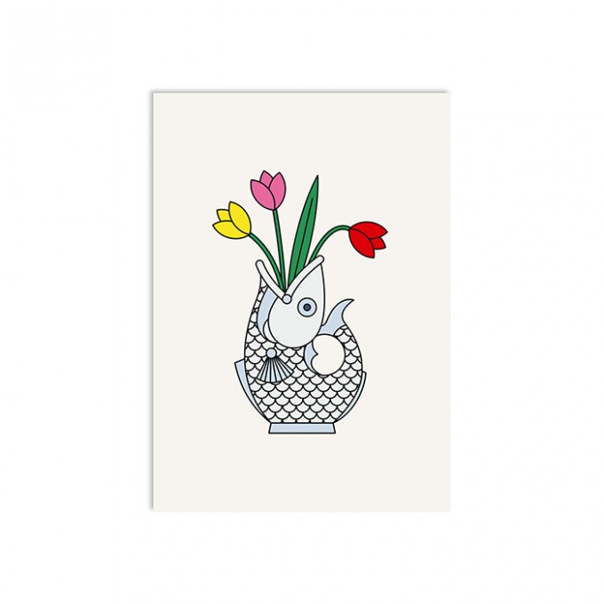 redfries greedy fish – Postkarte DIN A6 redfries greedy fish – Postkarte DIN A6