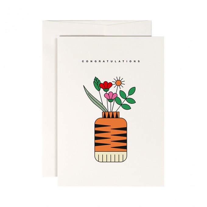 redfries tiger vase – Klappkarte DIN A6 mit Umschlag, 3 Stück redfries tiger vase – Klappkarte DIN A6 mit Umschlag, 3 Stück