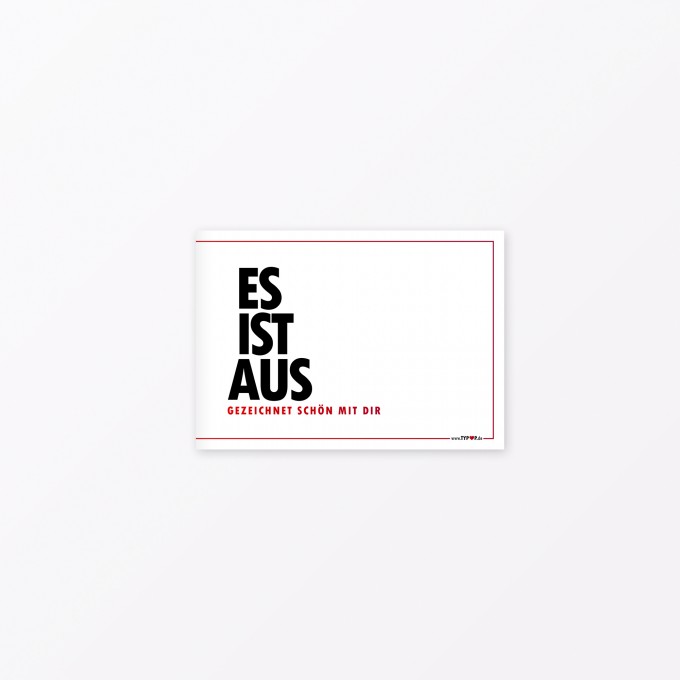 TYPOP Gutscheinheft "Es ist aus" für die FRAU mit 6 Gutscheinen TYPOP Gutscheinheft "Es ist aus" für die FRAU mit 6 Gutscheinen