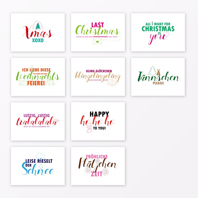 TYPOP 10-teiliges Weihnachtskartenset „Es weihnachtet sehr“ DIN A6 TYPOP 10-teiliges Weihnachtskartenset „Es weihnachtet sehr“ DIN A6