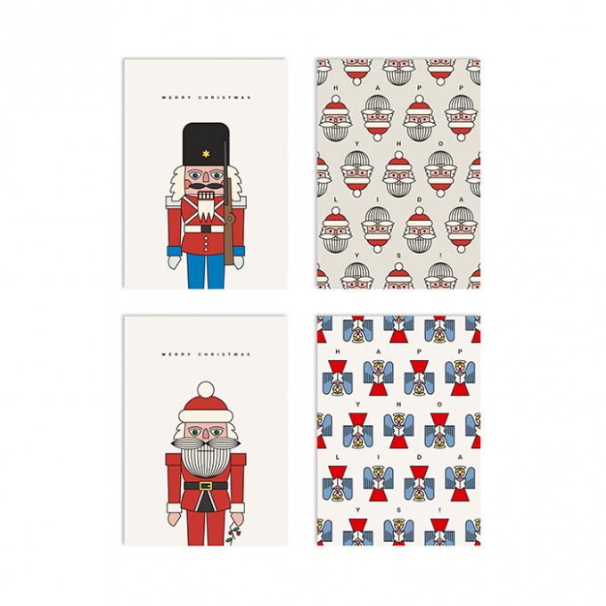 redfries set xmas1 – Set mit 4 Klappkarten DIN A6 mit Umschlag redfries set xmas1 – Set mit 4 Klappkarten DIN A6 mit Umschlag