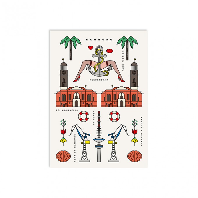 redfries hamburg – Postkarte DIN A6 redfries hamburg – Postkarte DIN A6