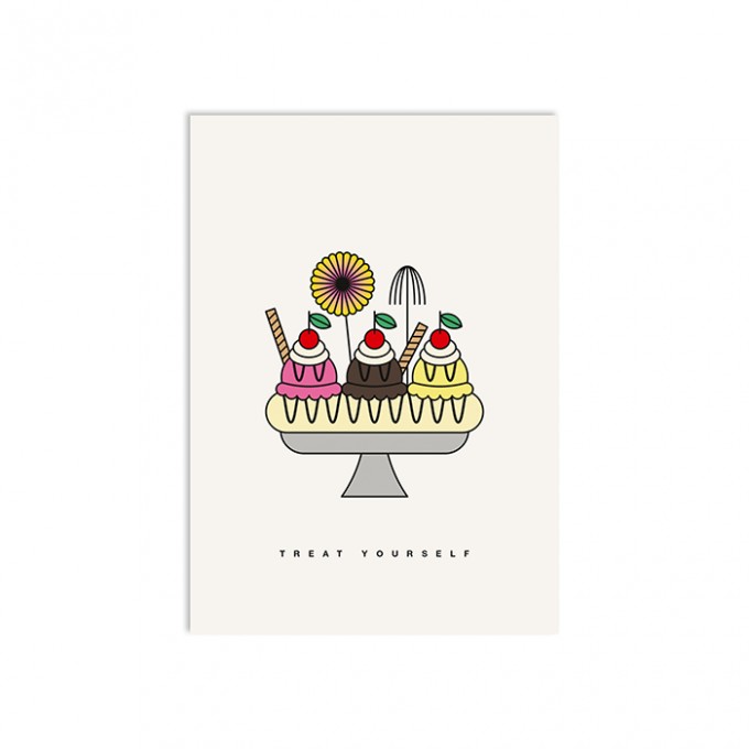 redfries banana split – Postkarte DIN A6 redfries banana split – Postkarte DIN A6