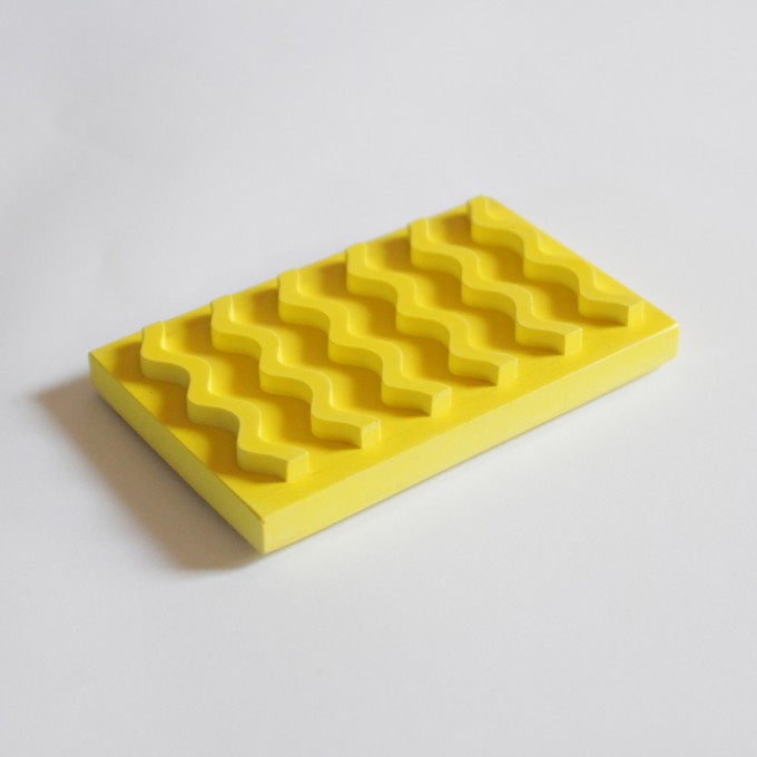 Seifenablage aus Porzellangips / Gelb / objet vague Seifenablage aus Porzellangips / Gelb / objet vague