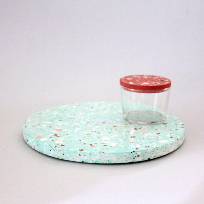 Terrazzo Untersetzer türkis / objet vague Terrazzo Untersetzer türkis / objet vague