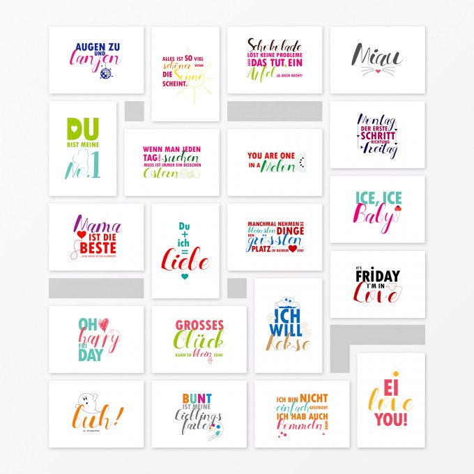 TYPOP 20-teiliges Postkarten-Set „Sprüche und Zitate“ DIN A6 TYPOP 20-teiliges Postkarten-Set „Sprüche und Zitate“ DIN A6