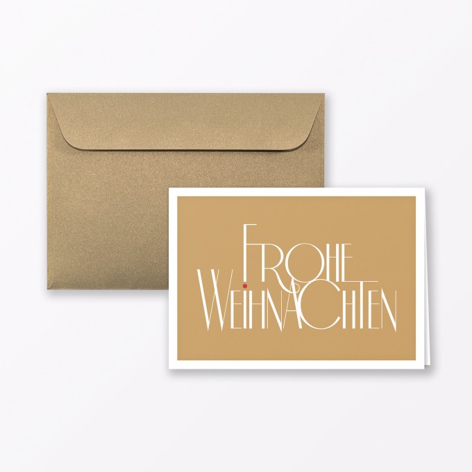 TYPOP Weihnachtskarte "Fröhliche Weihnachten" Klappkarte A6 inkl. Umschlag TYPOP Weihnachtskarte "Fröhliche Weihnachten" Klappkarte A6 inkl. Umschlag