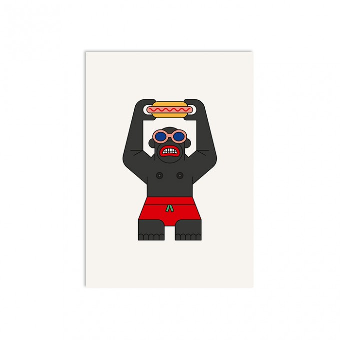 redfries hot dog hulk – Postkarte DIN A6 redfries hot dog hulk – Postkarte DIN A6