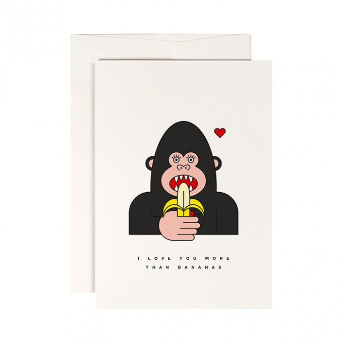 redfries gorilla – Klappkarte DIN A6 mit Umschlag redfries gorilla – Klappkarte DIN A6 mit Umschlag