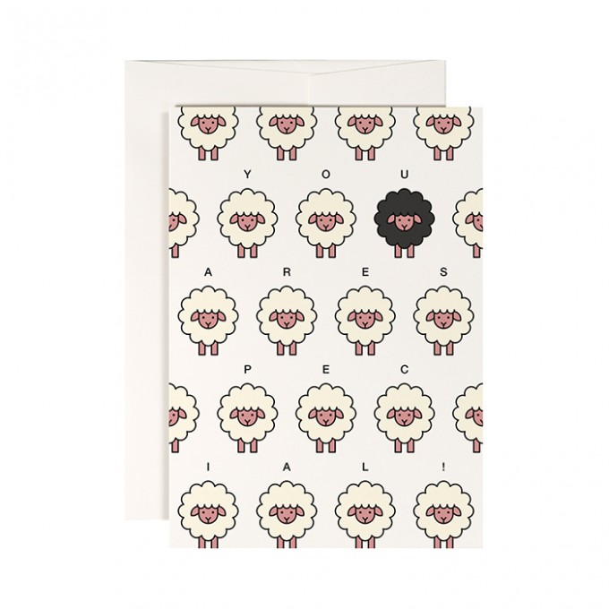 redfries black sheep – Klappkarte DIN A6 mit Umschlag, 3 Stück