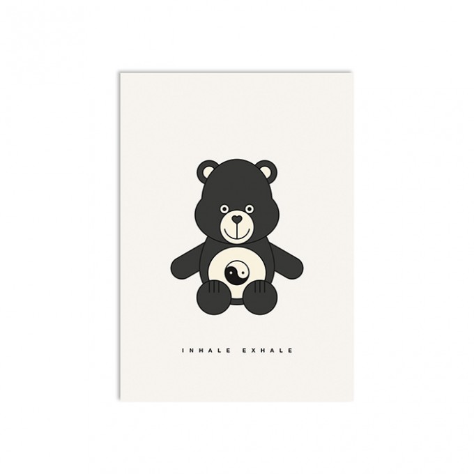 redfries yin yang bear – Postkarte DIN A6 redfries yin yang bear – Postkarte DIN A6