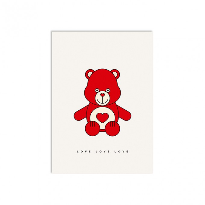 redfries love bear – Postkarte DIN A6 redfries love bear – Postkarte DIN A6