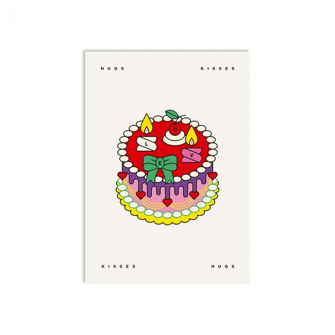 redfries love cake – Postkarte DIN A6 redfries love cake – Postkarte DIN A6
