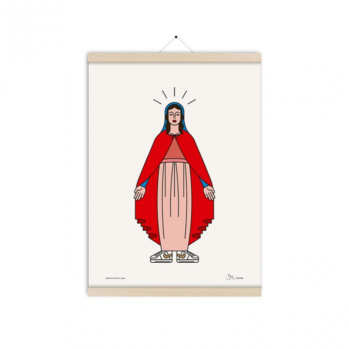 redfries maria loves you – Kunstdruck DIN A3
