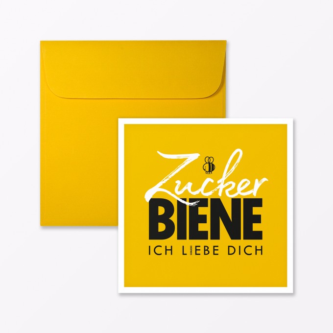 TYPOP Postkarte "Zuckerbiene" quadratisch inkl. Umschlag TYPOP Postkarte "Zuckerbiene" quadratisch inkl. Umschlag