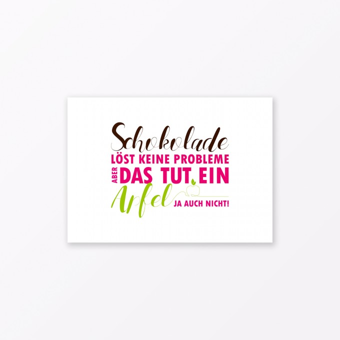 TYPOP Postkarte „Schokolade löst keine Probleme“ DIN A6 TYPOP Postkarte „Schokolade löst keine Probleme“ DIN A6
