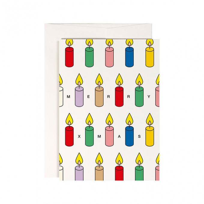 redfries christmas candles – 4 Stück Weihnachtskarten