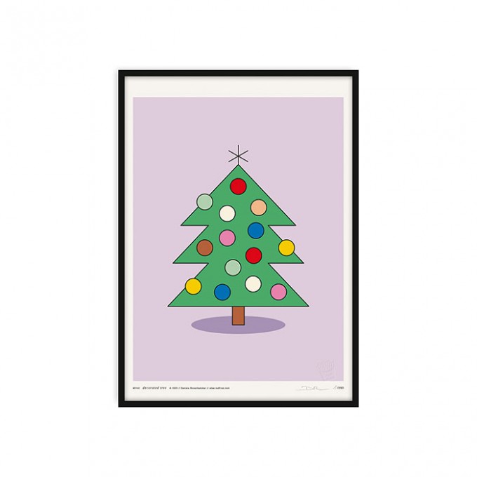 redfries decorated tree lilac a3 – Kunstdruck DIN A3