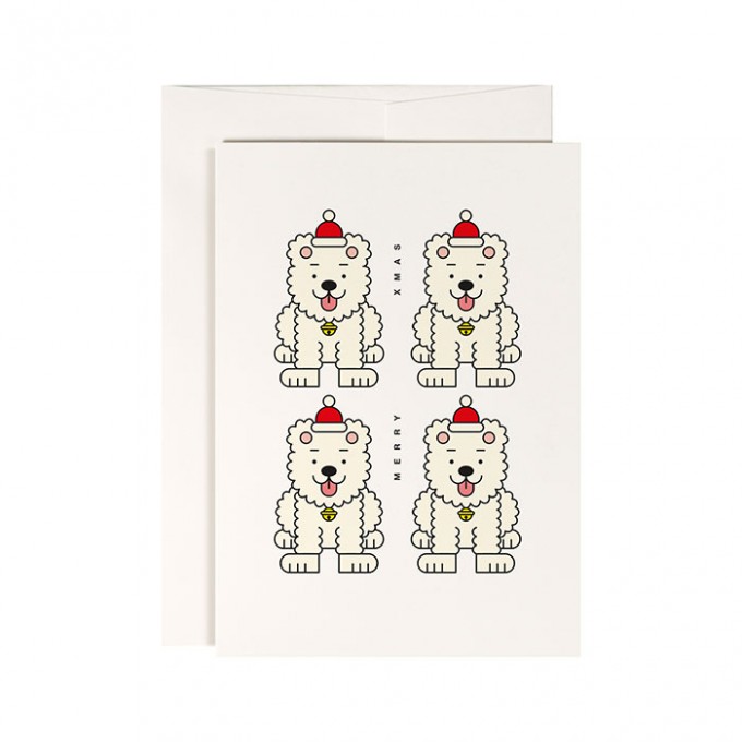 redfries frizzy xmas – 4 Stück Weihnachtskarten