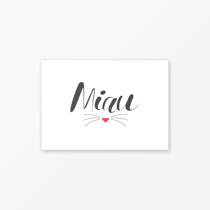 TYPOP Postkarte „Miau“ DIN A6 TYPOP Postkarte „Miau“ DIN A6