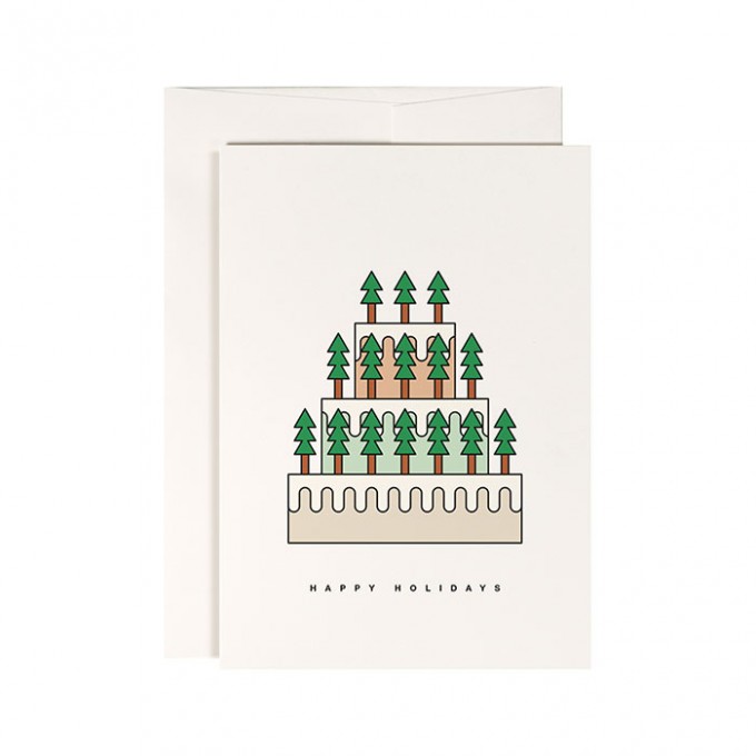 redfries pine tree cake – 4 Stück Weihnachtskarten redfries pine tree cake – 4 Stück Weihnachtskarten