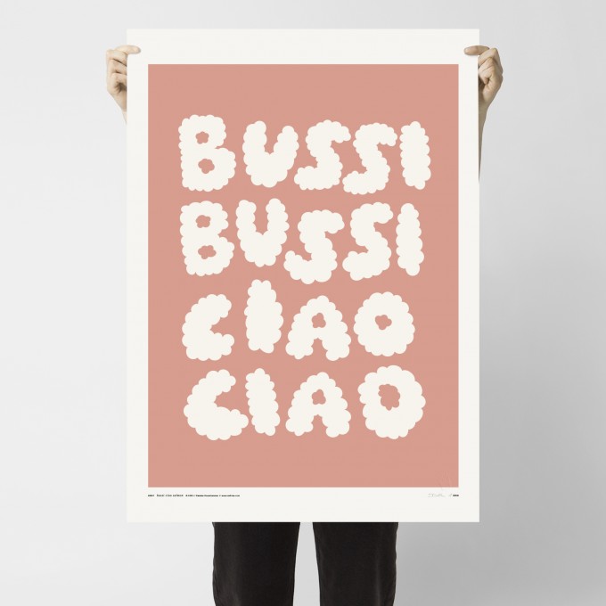 redfries bussi ciao salmon – Kunstdruck DIN B2