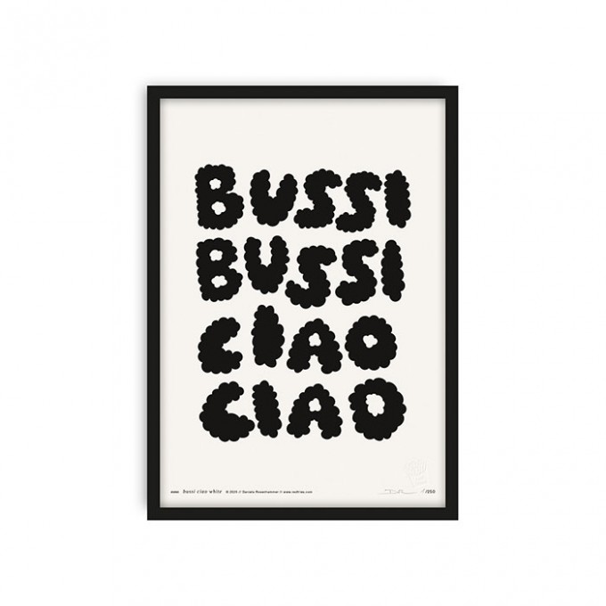 redfries bussi ciao white – Kunstdruck DIN A4