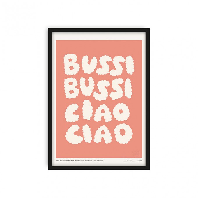 redfries bussi ciao salmon – Kunstdruck DIN A4