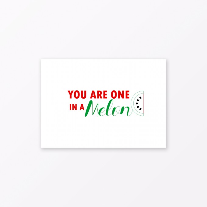 TYPOP Postkarte "One in a melon" DIN A6 TYPOP Postkarte "One in a melon" DIN A6