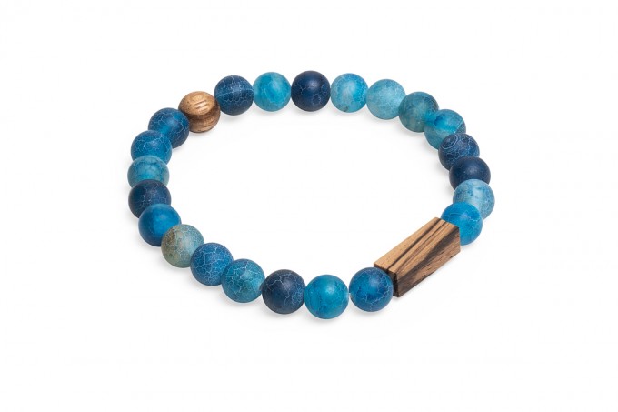 BeWooden Perlenarmband "Aqua Zebrano Bracelet" BeWooden Perlenarmband "Aqua Zebrano Bracelet"